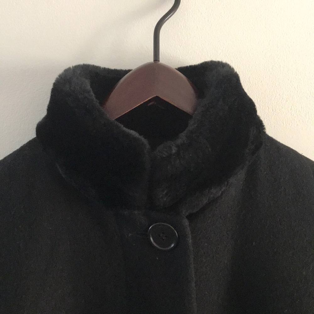 Jones of New York long black wool coat - Picture 3 of 9